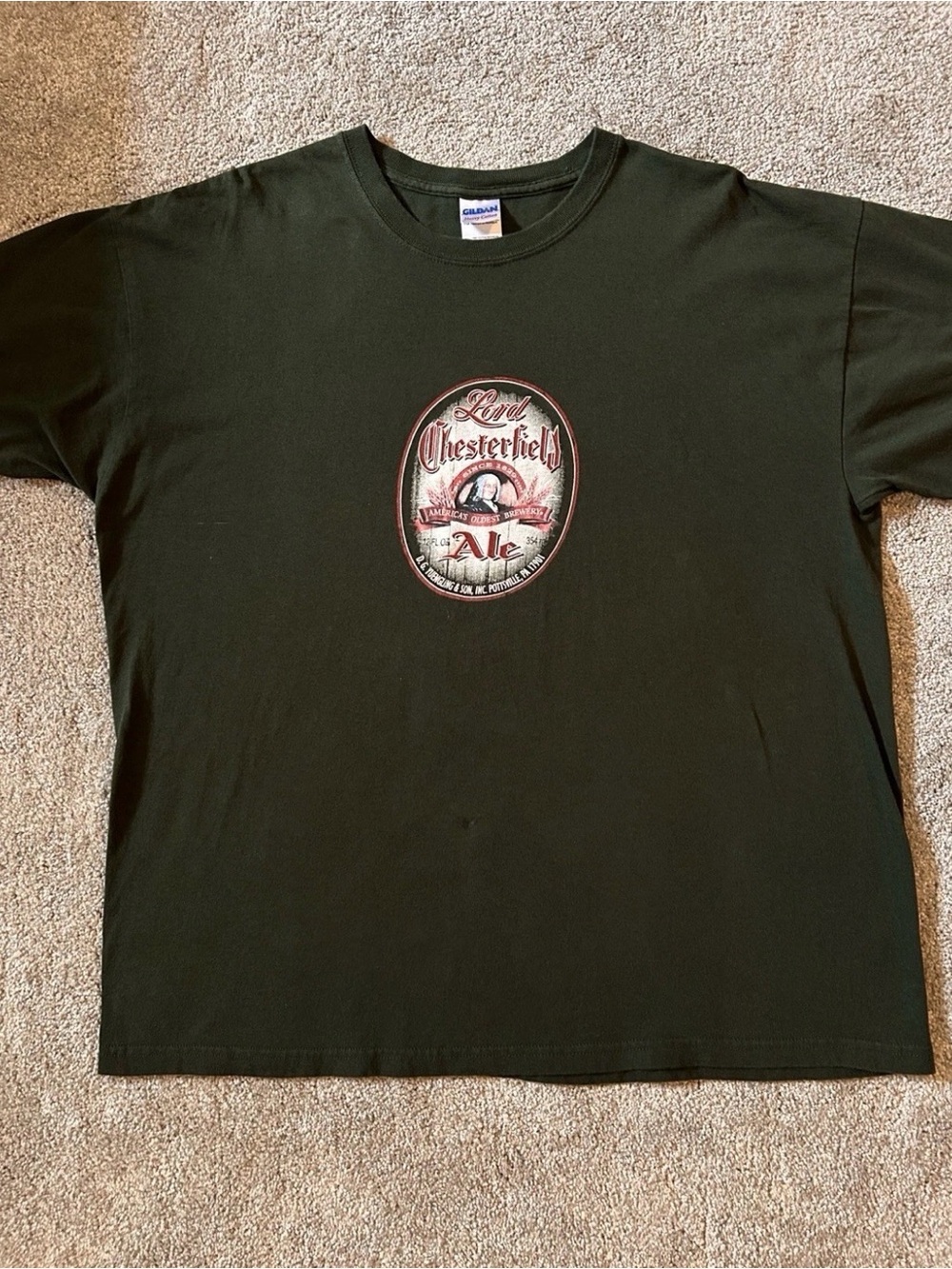 NEW Yuengling Lord Chesterfield Ale Beer T-Shirt Green Mens XL NWOT